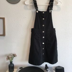 h&m button down overall dress